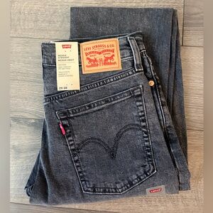 Levi's Women's Dark Gray Wedgie Straight Leg Jeans 29x28